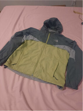 Women's The North Face Jacket L Green Gray